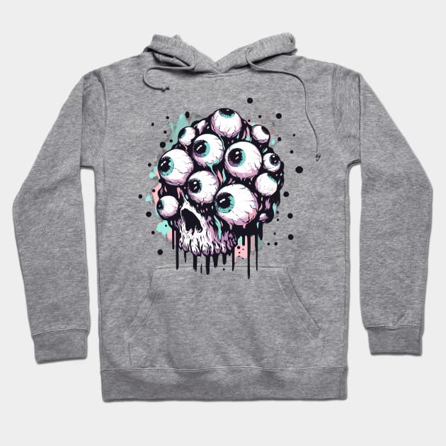 Eyeball skull horror Hoodie by Evgmerk